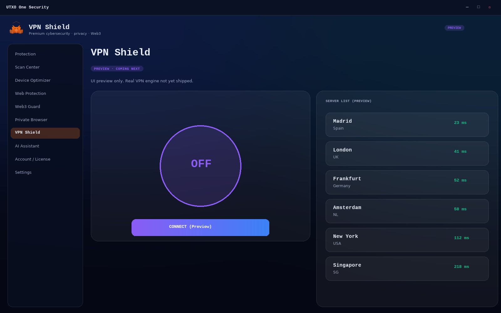 VPN Shield screen